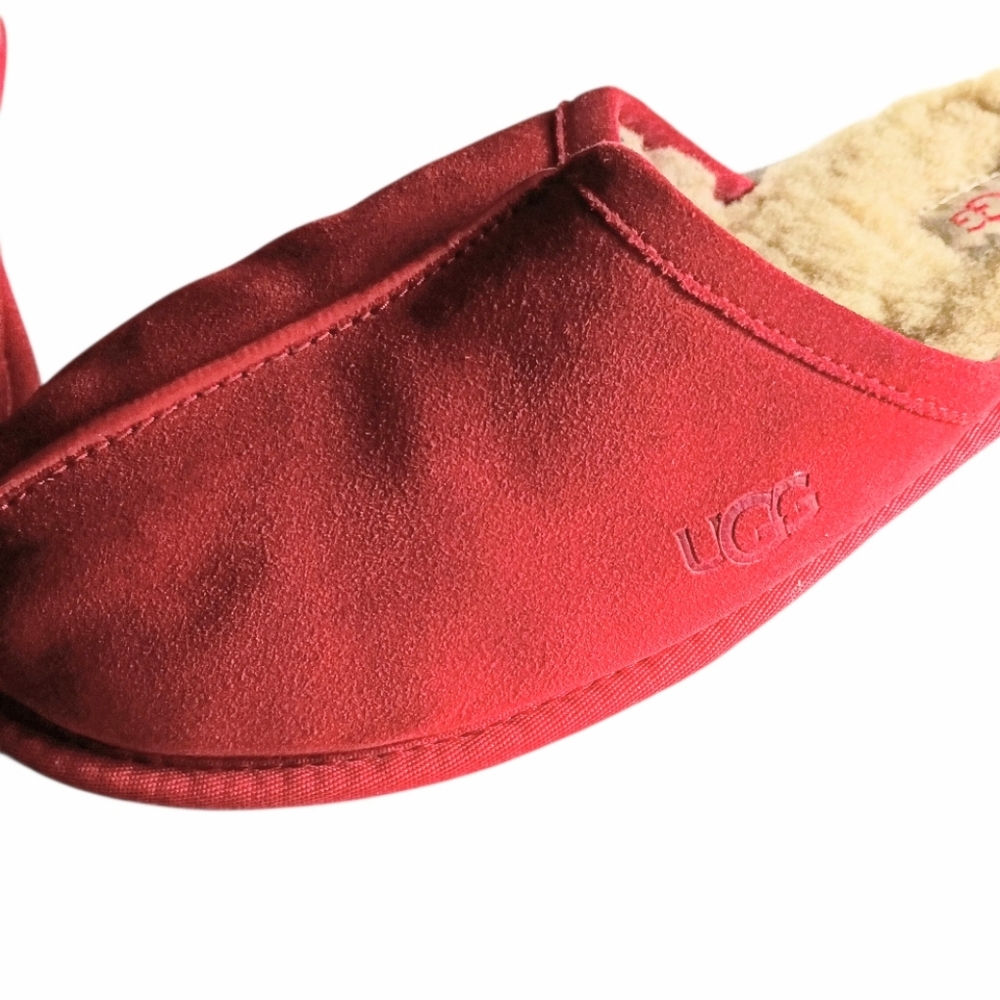 UGG Mens Scuff Slippers Samba Red Slippers Sz 10 - Picture 4 of 6